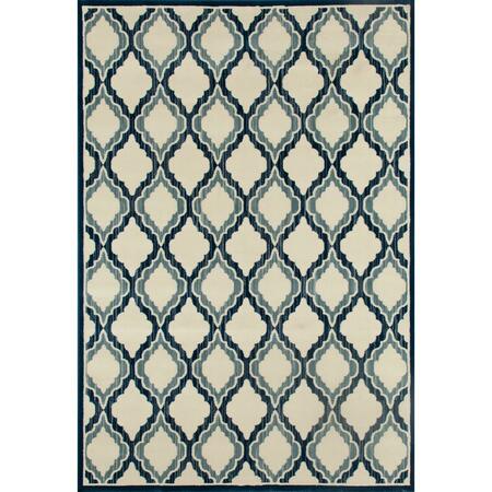 ART CARPET 8 X 11 Ft. Milan Collection Hopscotch Woven Area Rug, Light Beige 24705